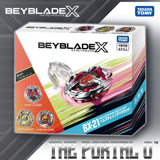 Takara Tomy Beyblade X BX-21 Hells Chain Deck Set
