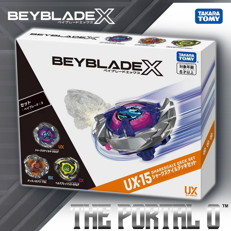 Takara Tomy Beyblade X UX-15 Shark Scale Deck Set