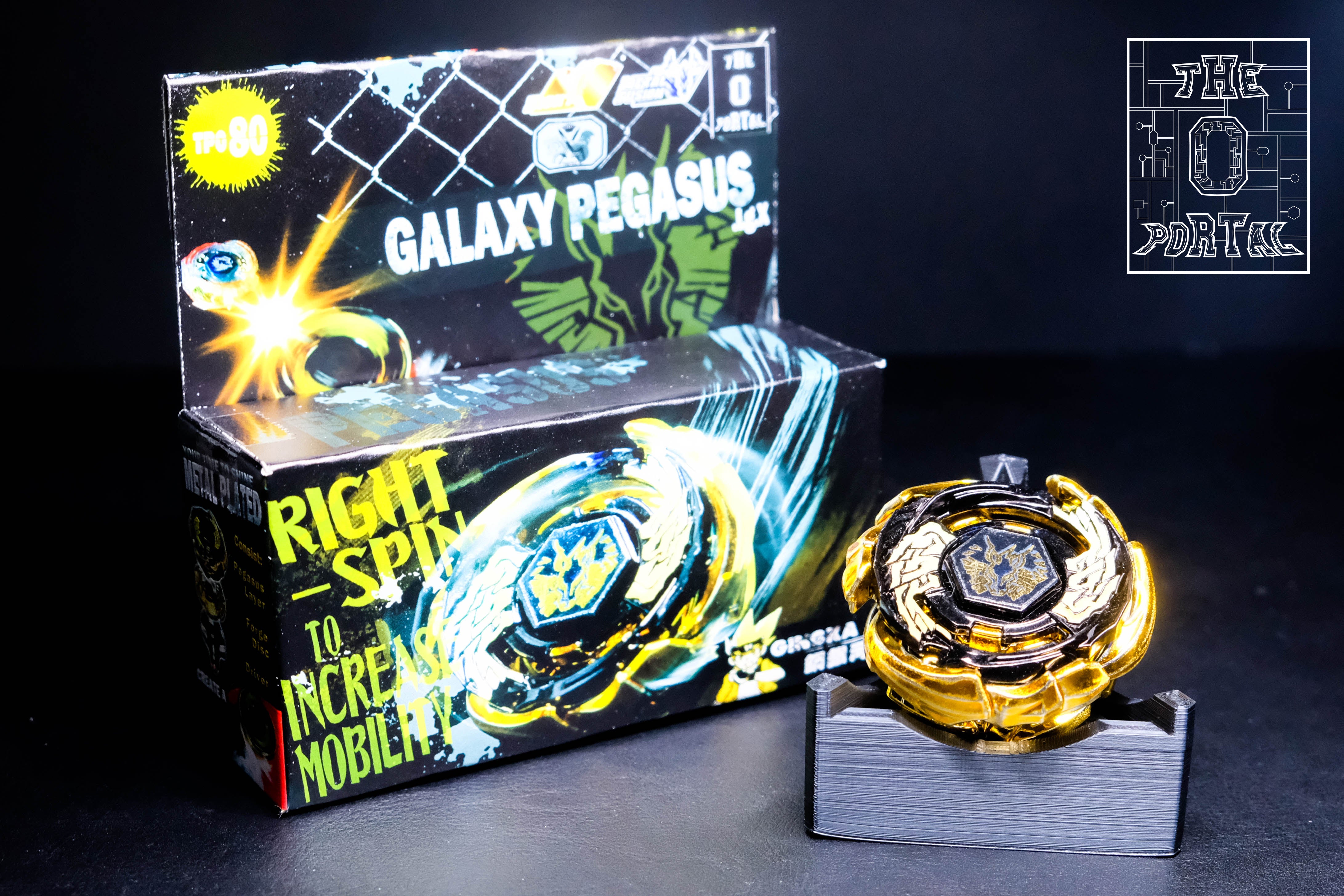 Metal Plated Black Sun Pegasus.Lg.X' w/ Emboss Packaging